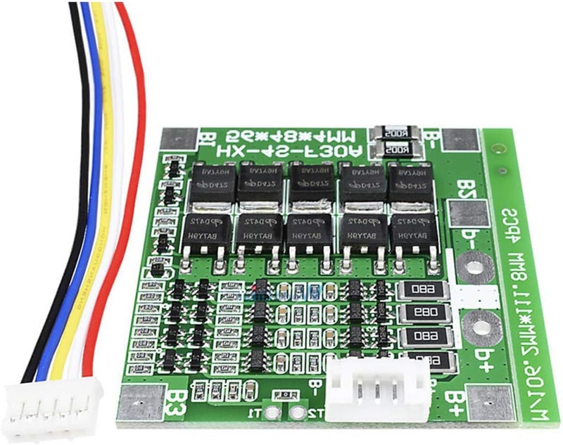 hiBCTR 4 Packs 14.8V 4S 30A 18650 Lithium-Ion Lithium Battery BMS PCB Integrated Circuit Protection Board with Battery Balancing - Image 3